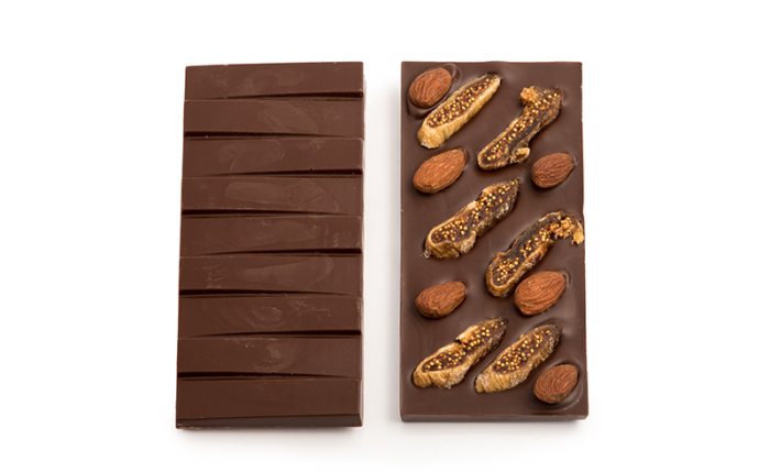 Origine Peru 70% cacao met gedroogde vijgen en amandelen