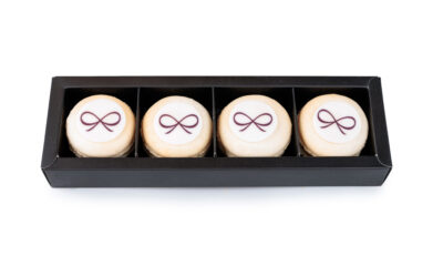 vier macarons (met of zonder logo)